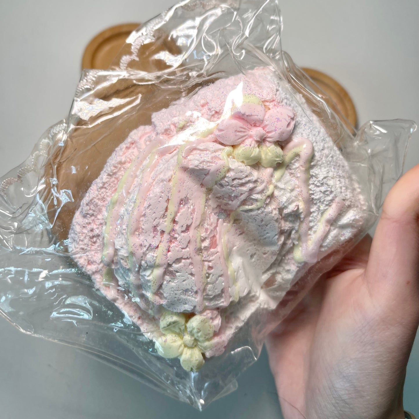 Handmade Jumbo Cherry blossom pink ice cream cake