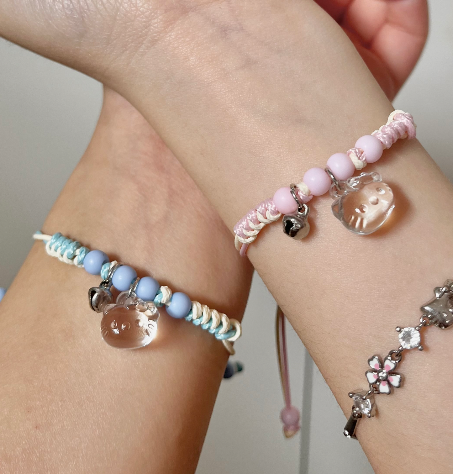 Hello Kitty matching couple/friendship bracelet