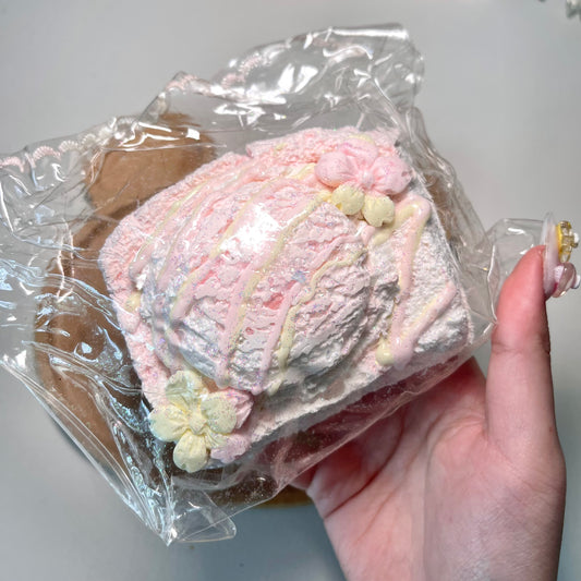 Handmade Jumbo Cherry blossom pink ice cream cake
